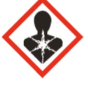 Pictogramme de sécurité losange à bordure rouge représentant une silhouette humaine dont le buste porte une étoile.