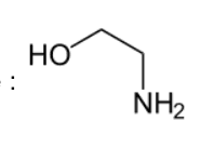 Structure développée de l'éthanolamine HO-CH₂-CH₂-NH₂